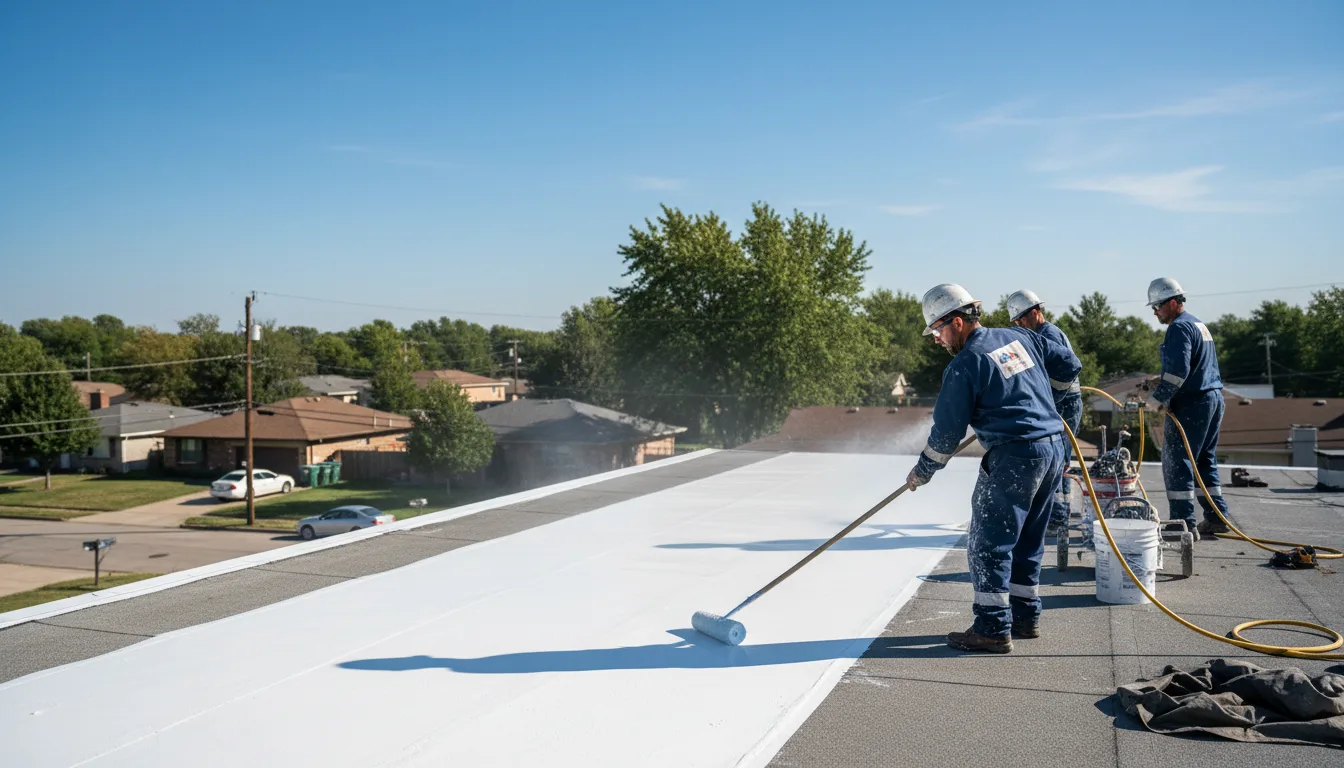 Commercial roof coating in Eagarville, IL near me